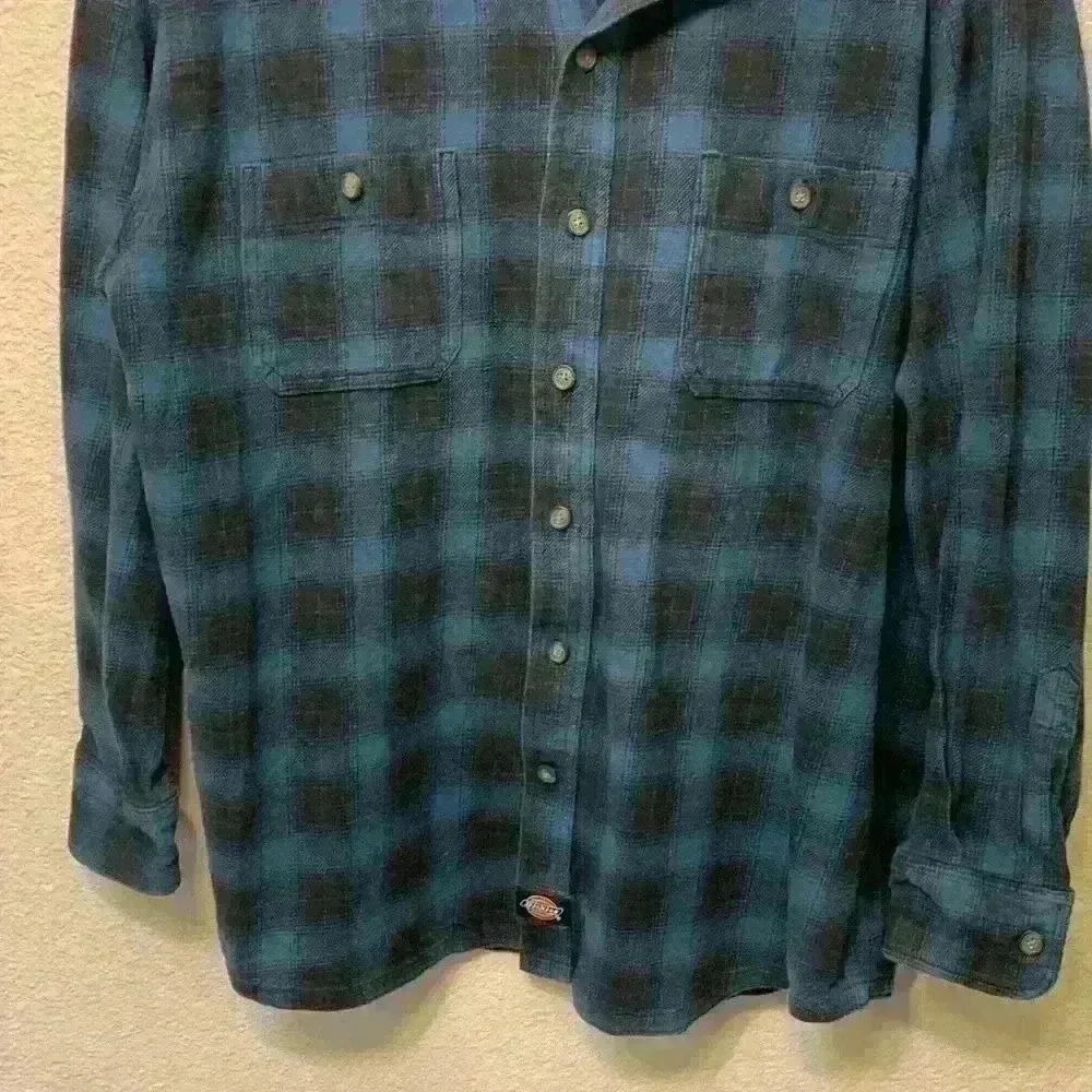 Plaid Dickies Chore Coat sz XL farm ranch fall winter western blue collar cowboy - Picture 4 of 8
